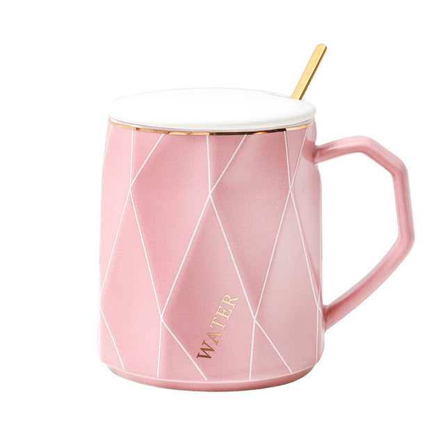 Minimalist Style Mug with Spoon Lid