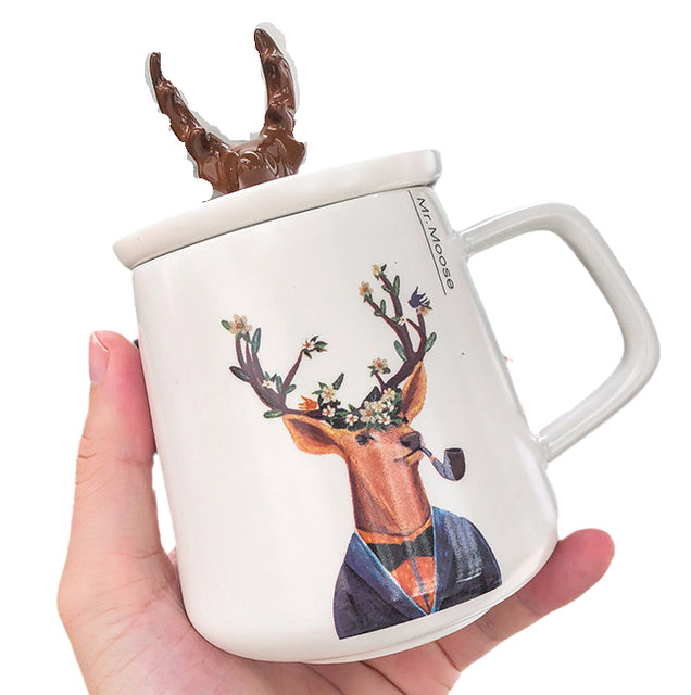 Reindeer Mug and Spoon Set